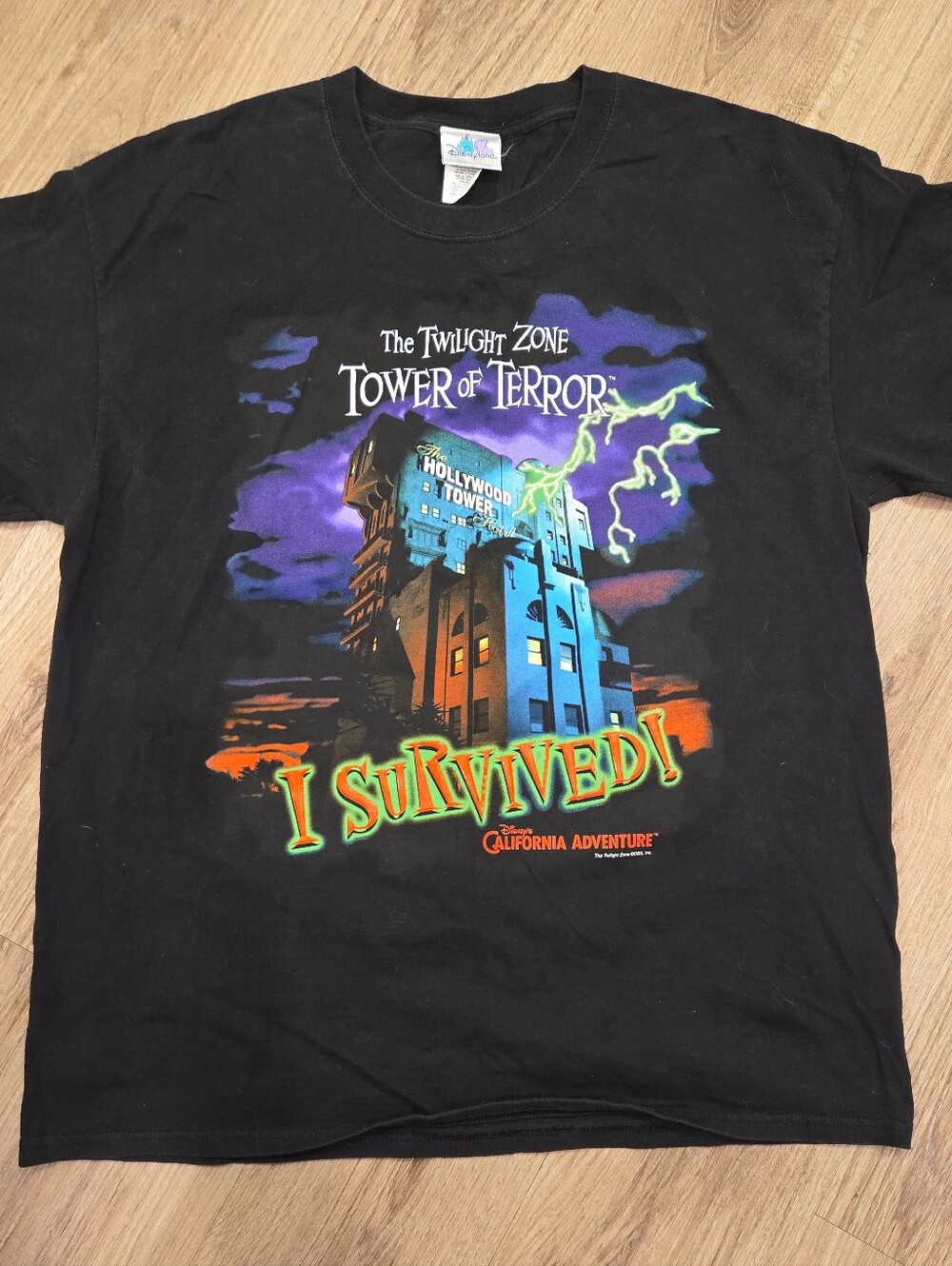 Disneyland Vintage The Twilight Zone Tower of Terror "I Survived" Graphic Tee